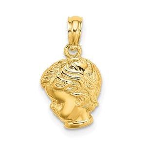 Million Charms 10k Yellow Gold Boy Head Charm